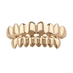 Rose Gold Plated Full Hip Hop Grillz Set